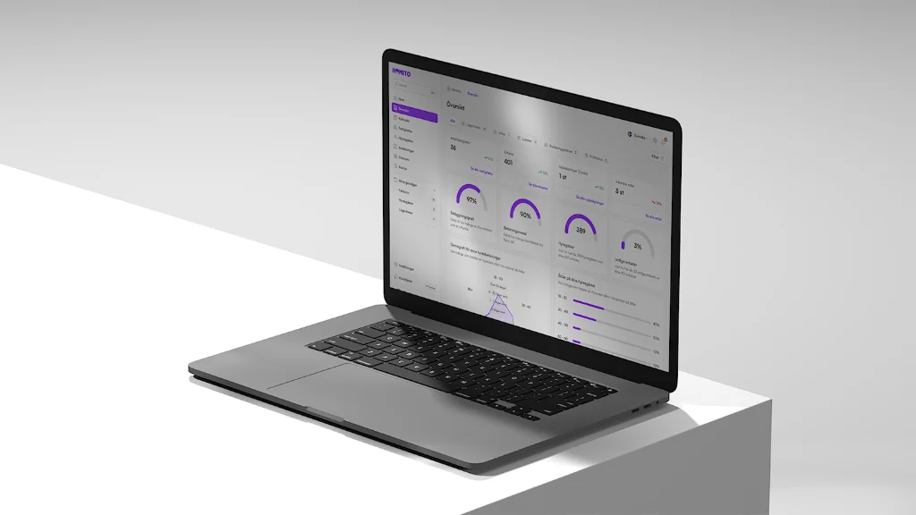 Laptop som visar Homito-översikten